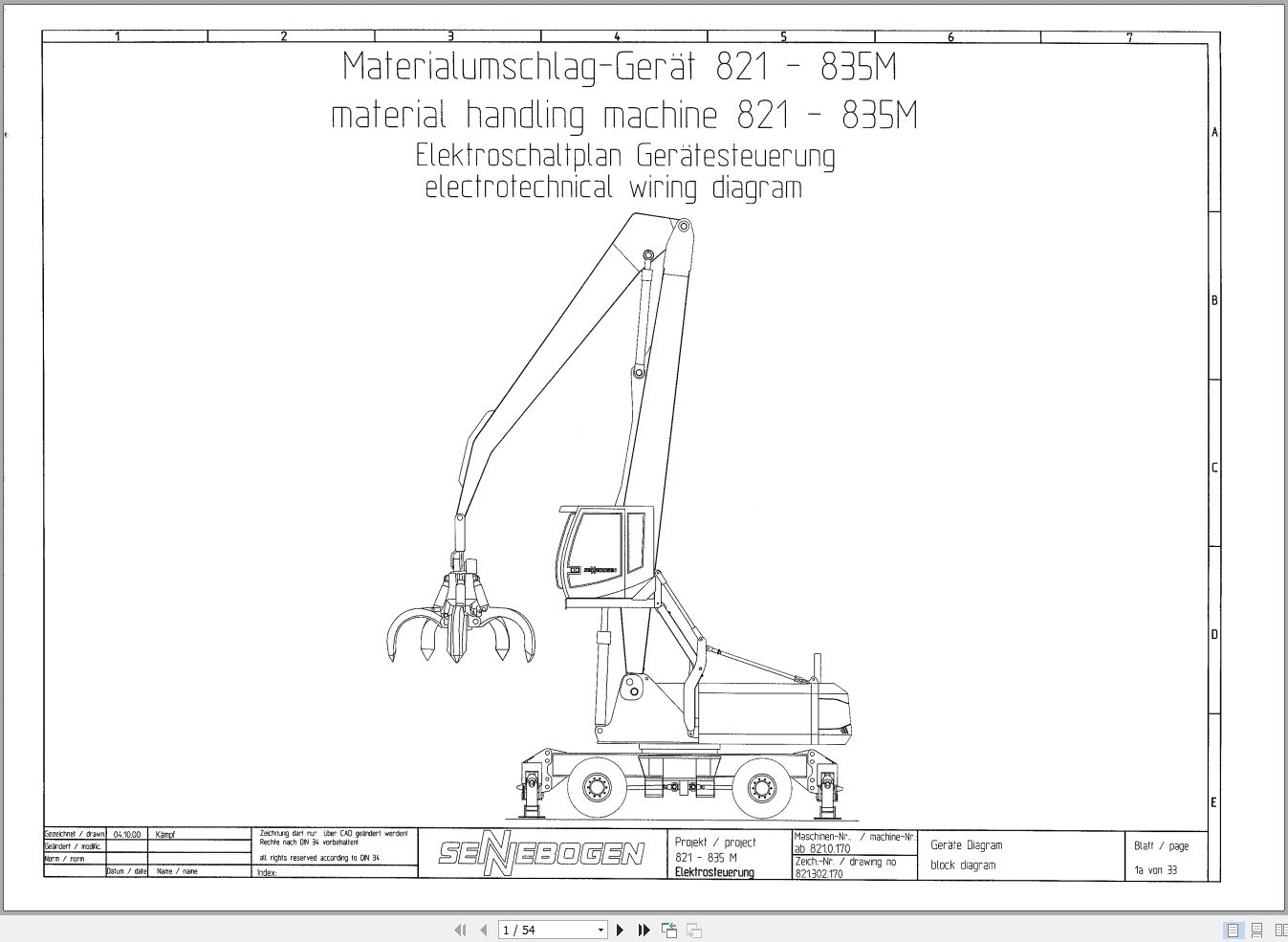 Sennebogen 730 730.0.130 Material Handler Parts Catalog EN DE PDF