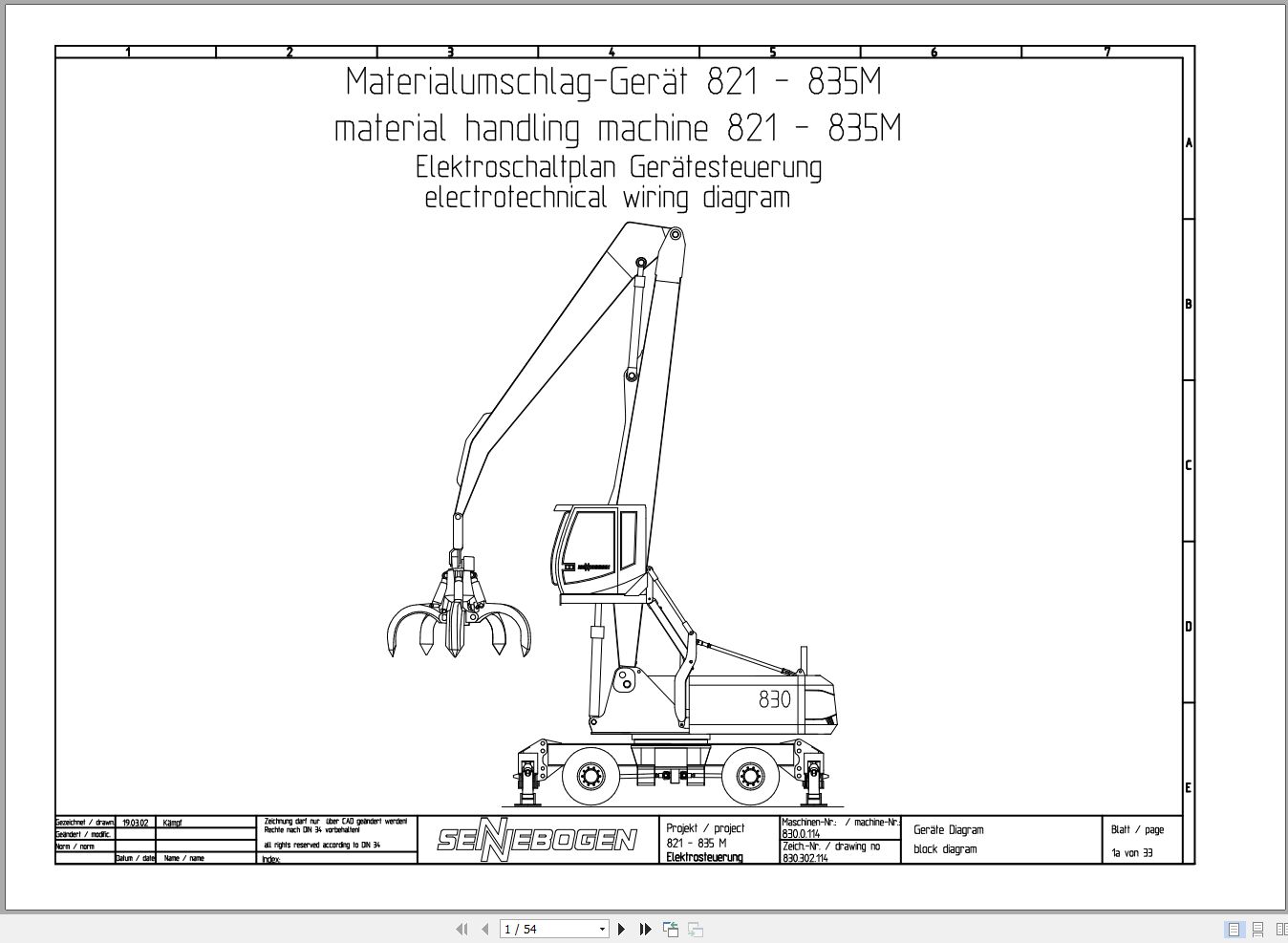 Sennebogen 835 835.0.668 Material Handler Electric and Hydraulic