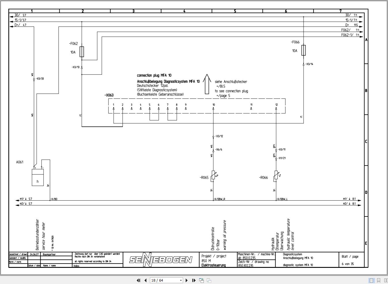 Sennebogen 850 850.0.237 Material Handler Electric and Hydraulic