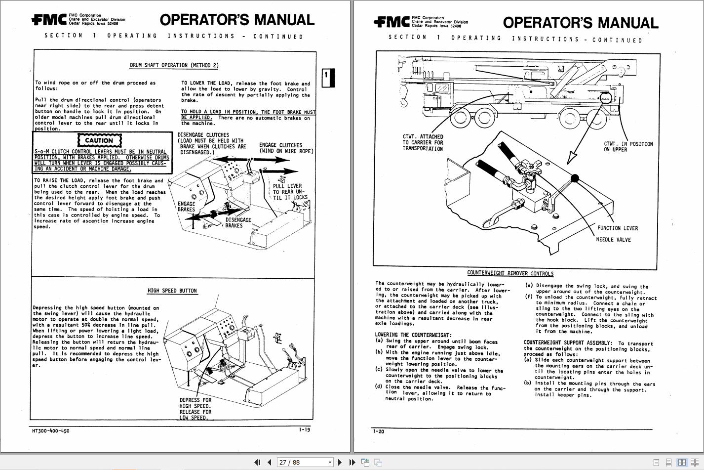 Link Belt HT300 Crane Operation Manual 278A PDF