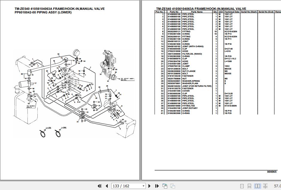 Tadano TMZE540 Cargo Crane Parts Manual PDF