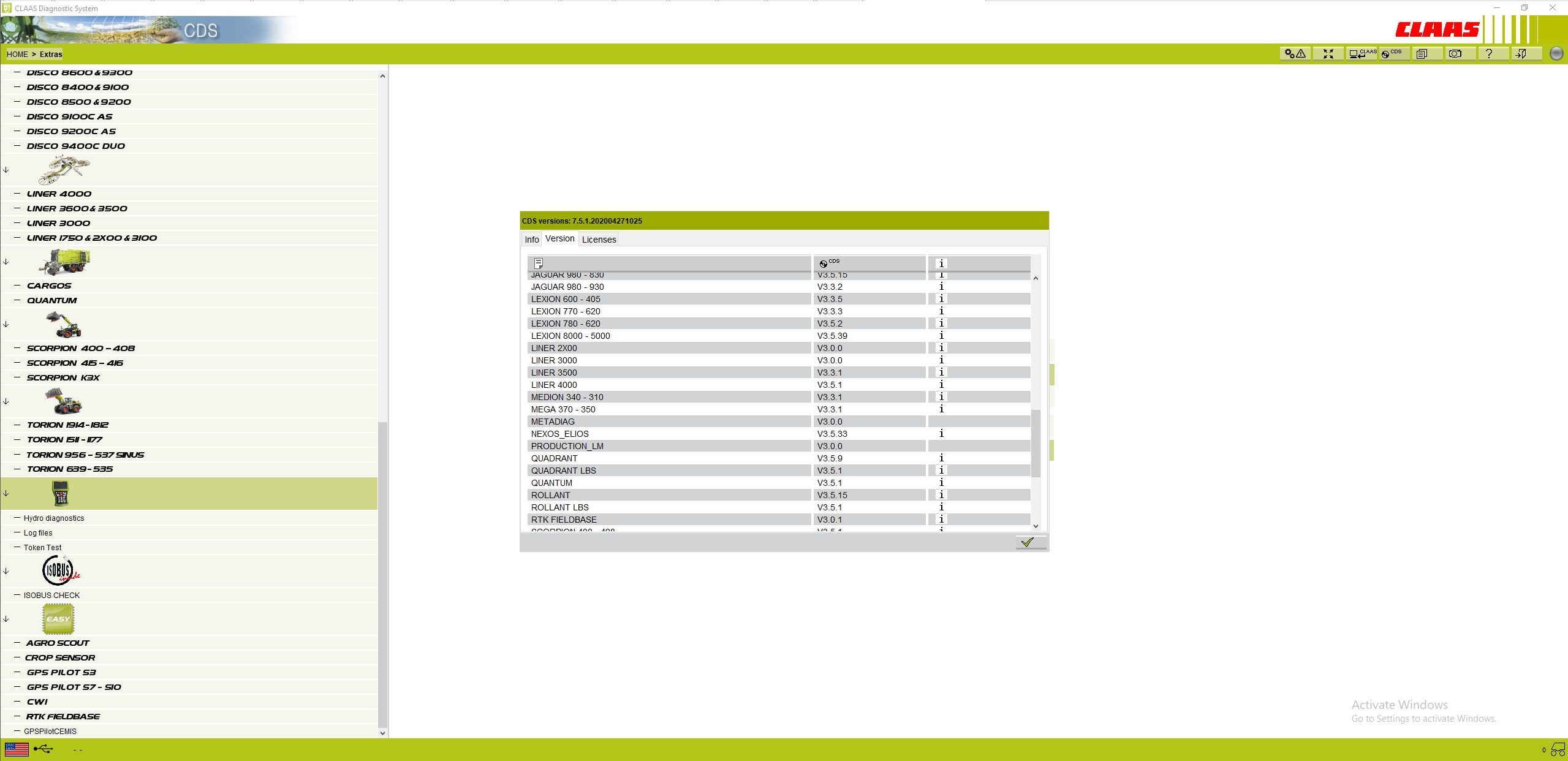CLAAS Diagnostic System CDS 7.5.1 05.2021