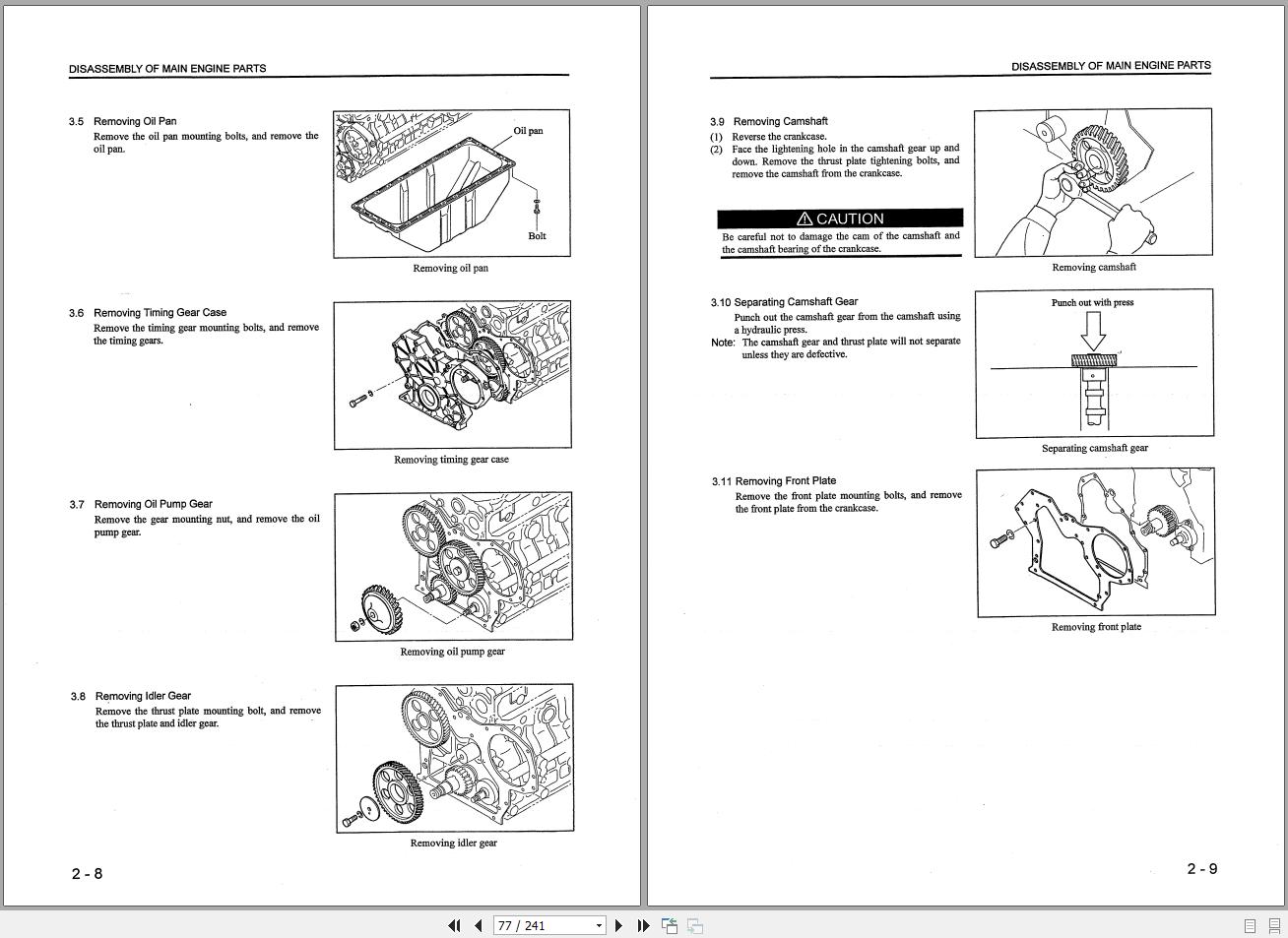 Mitsubishi S4S S6S Engine Service Manual 9961610180 PDF