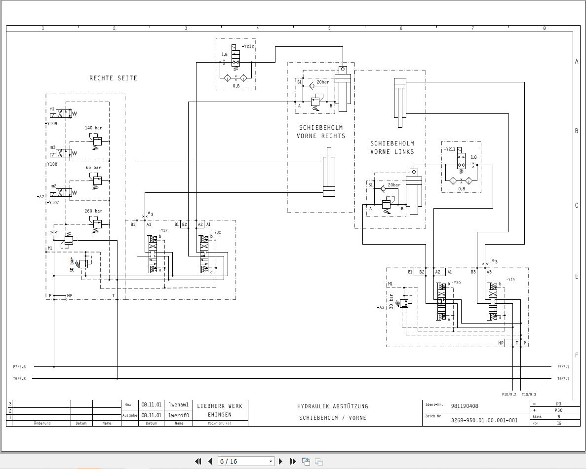 Liebherr MK 80 Z77064 Crane Electric and Hydraulic Diagrams DE PDF