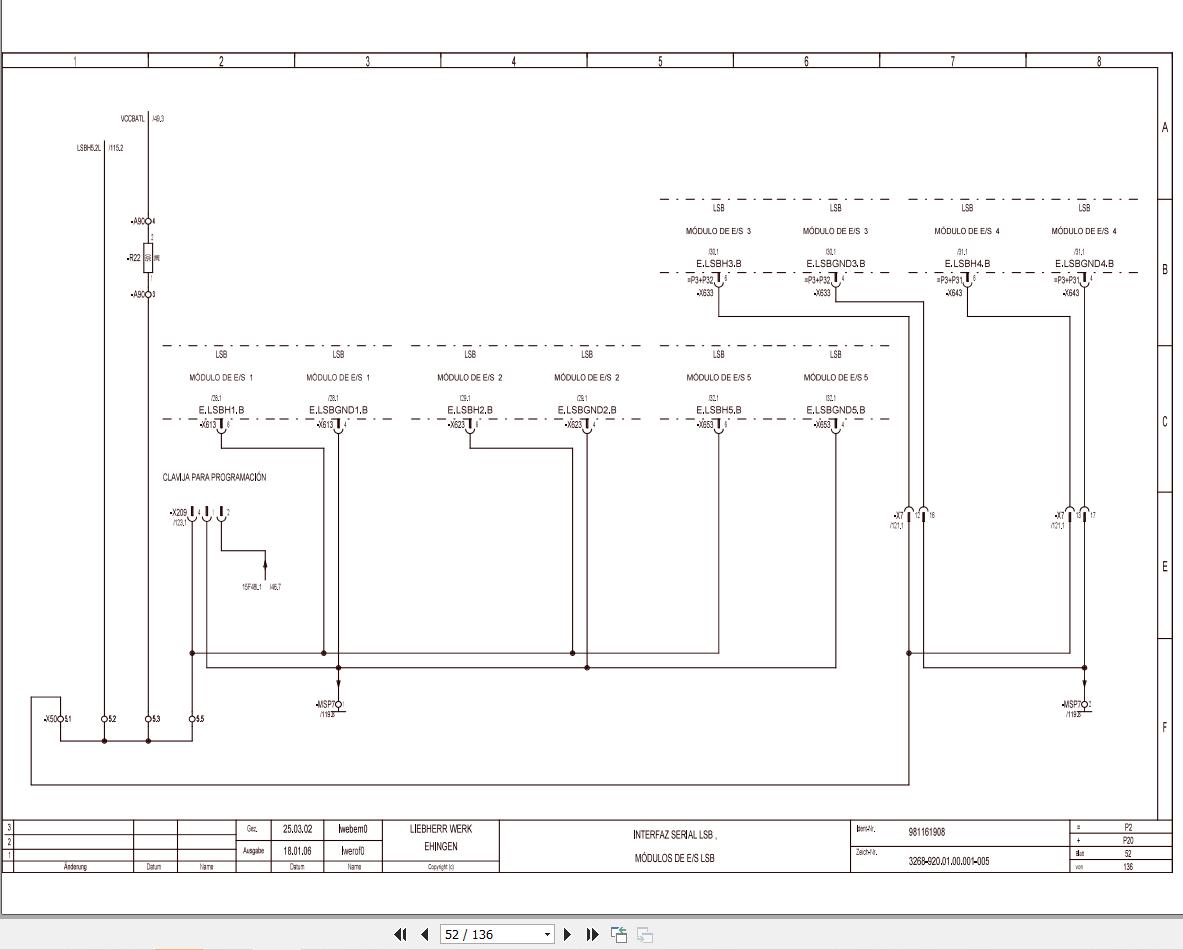 Liebherr MK 80 Z77064 Crane Electric and Hydraulic Diagrams ES PDF