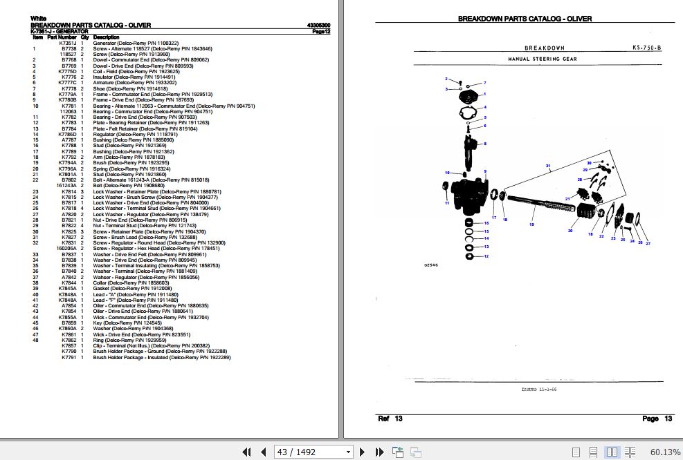 White Breakdown Parts Catalog 43305300 PDF