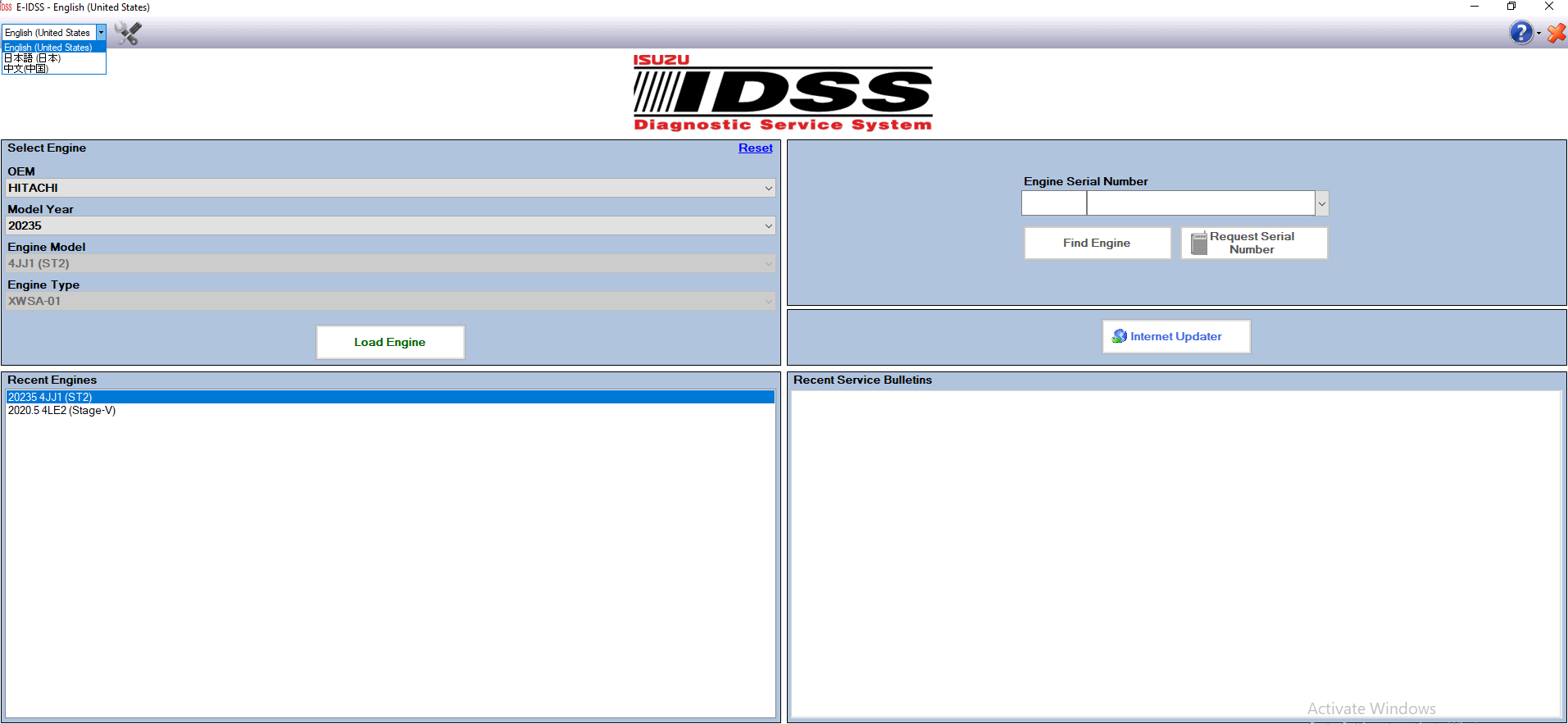 Isuzu E-IDSS Engine Diagnostic Service System 06.2025
