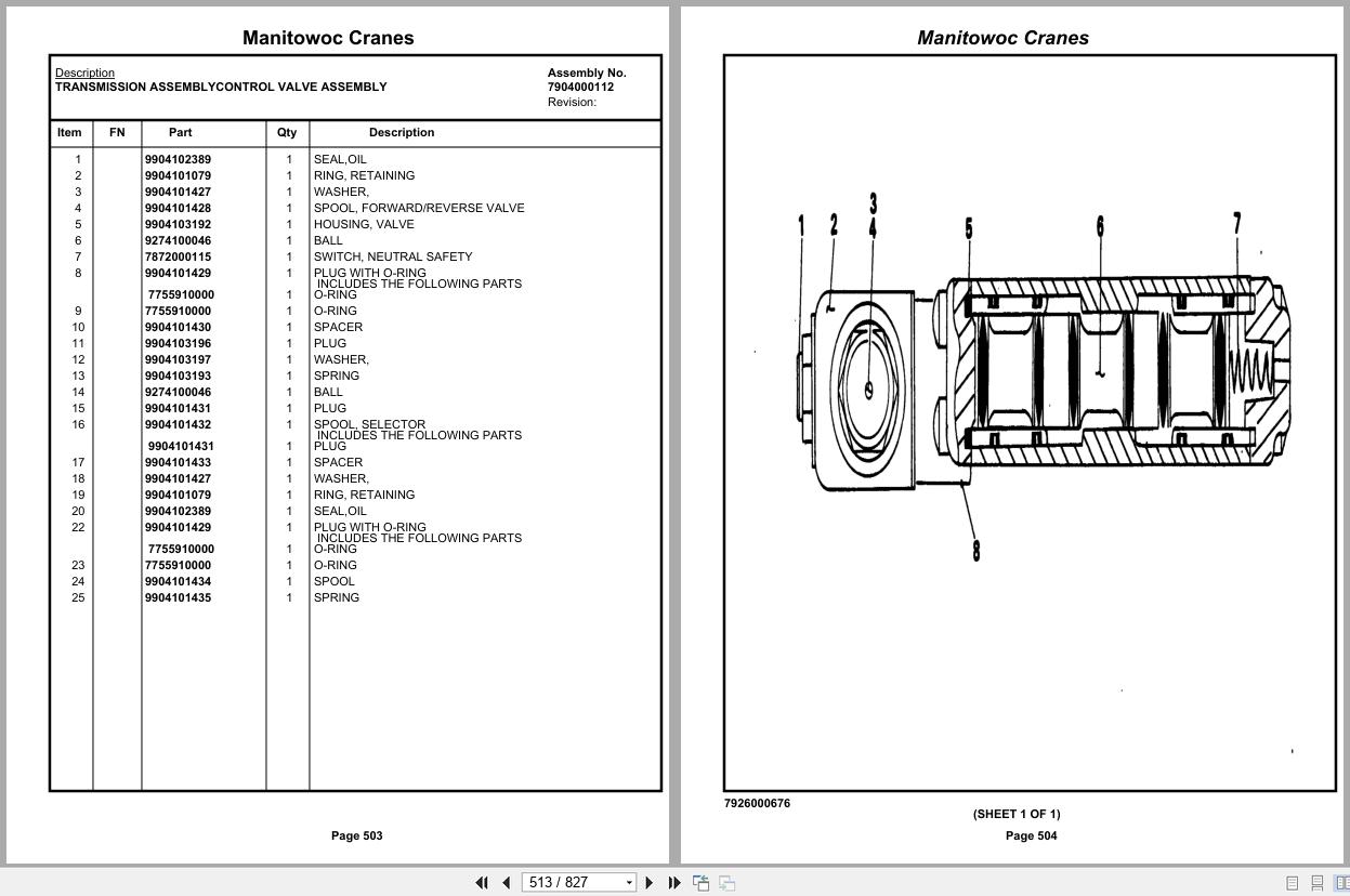 Grove RT755 66191 Crane Parts Catalog 2021 PDF