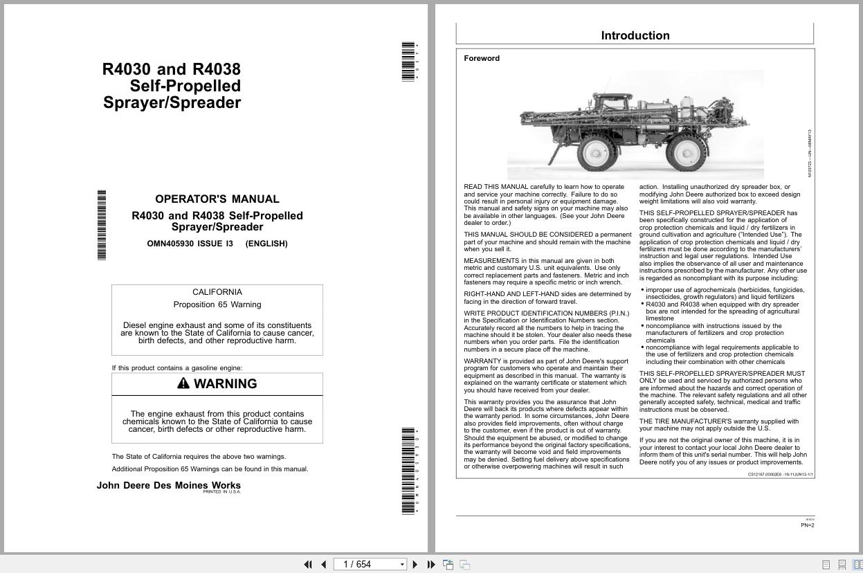 John Deere 55 95 105 Combines Operation Manual OMH65416 PDF