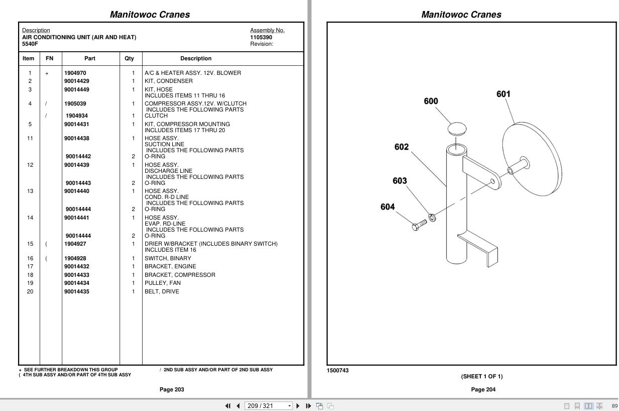 Grove YB5515 321194 Crane Parts Catalog PDF