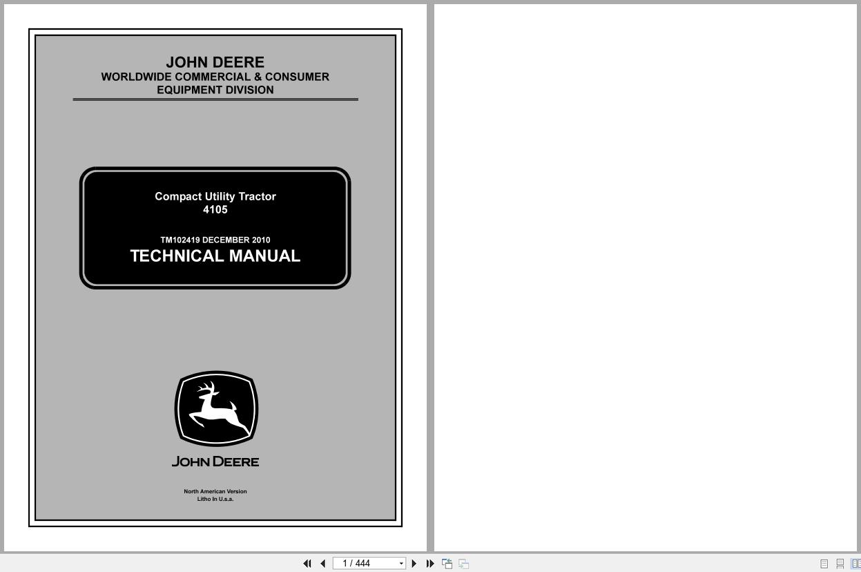 thumbnail interactive-video image 1 of John Deere 2305 Compact Utility Tractor Technical Manual – Open Box, Like New 1 of 6