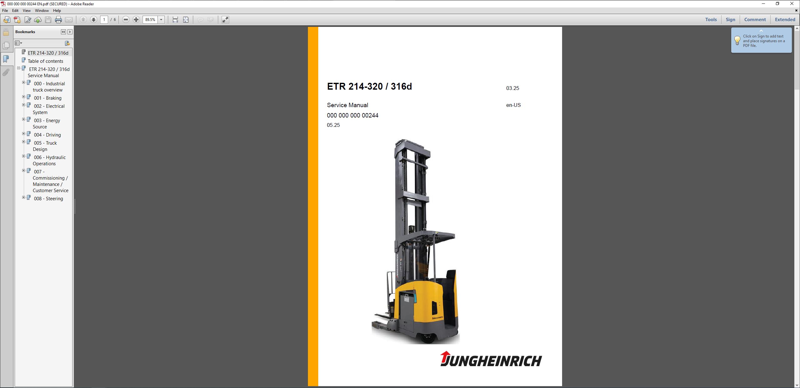 Jungheinrich JETI SH EN16 v4.37.16 Service Docs 06.2025