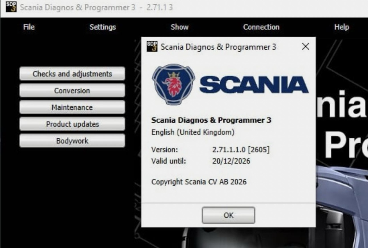 Scania SDP3 2.71.1.1.0 Truck and Bus Program Active PC